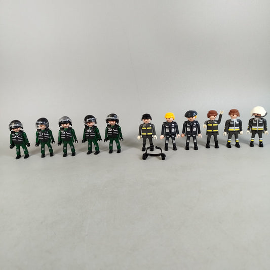 Playmobil Bundle Polizei & Feuerwehr Set von 11 Figuren