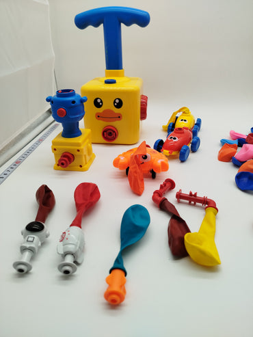 Ballonpumpe mit verschiedenen Aufsätzen