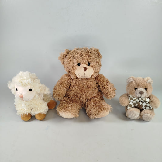 unbekannt Stofftier Trio-Bär & Lamm