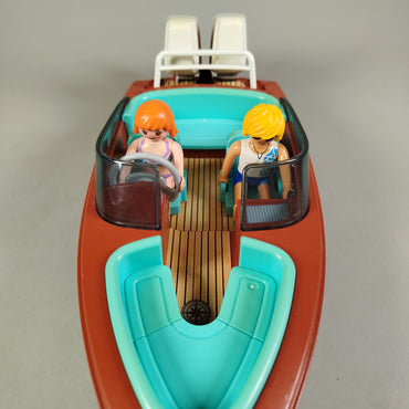Playmobil 🙂🏠 Motorboot mit 2 Figuren, gebraucht, ab 3 4 5 Jahre | ✅ geprüft