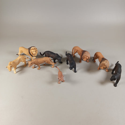 Schleich Bundle Löwen & Panther Tierfiguren Set von 9