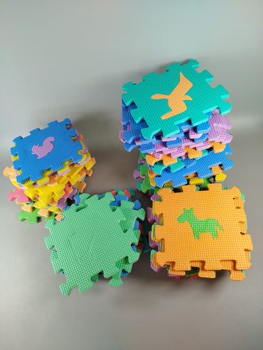 Schaumstoff Puzzlematten Set – Zahlen, Buchstaben & Tiere Lernspiel für Kinder