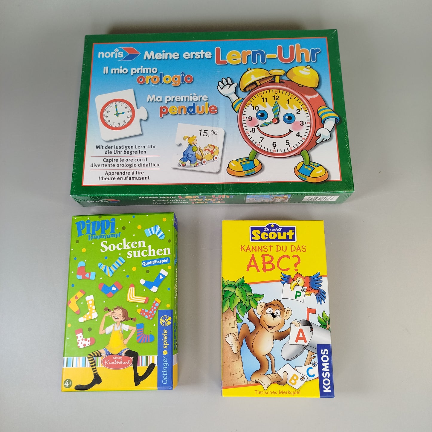 Lernspielzeug-Set - Lernuhr, Socken, ABC-Spiele für Kinder