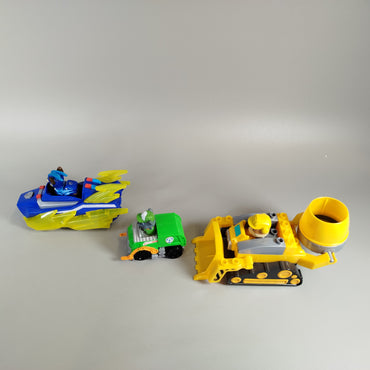 PAW Patrol Fahrzeuge Set - Chase, Rocky, Rubble - Set von 3