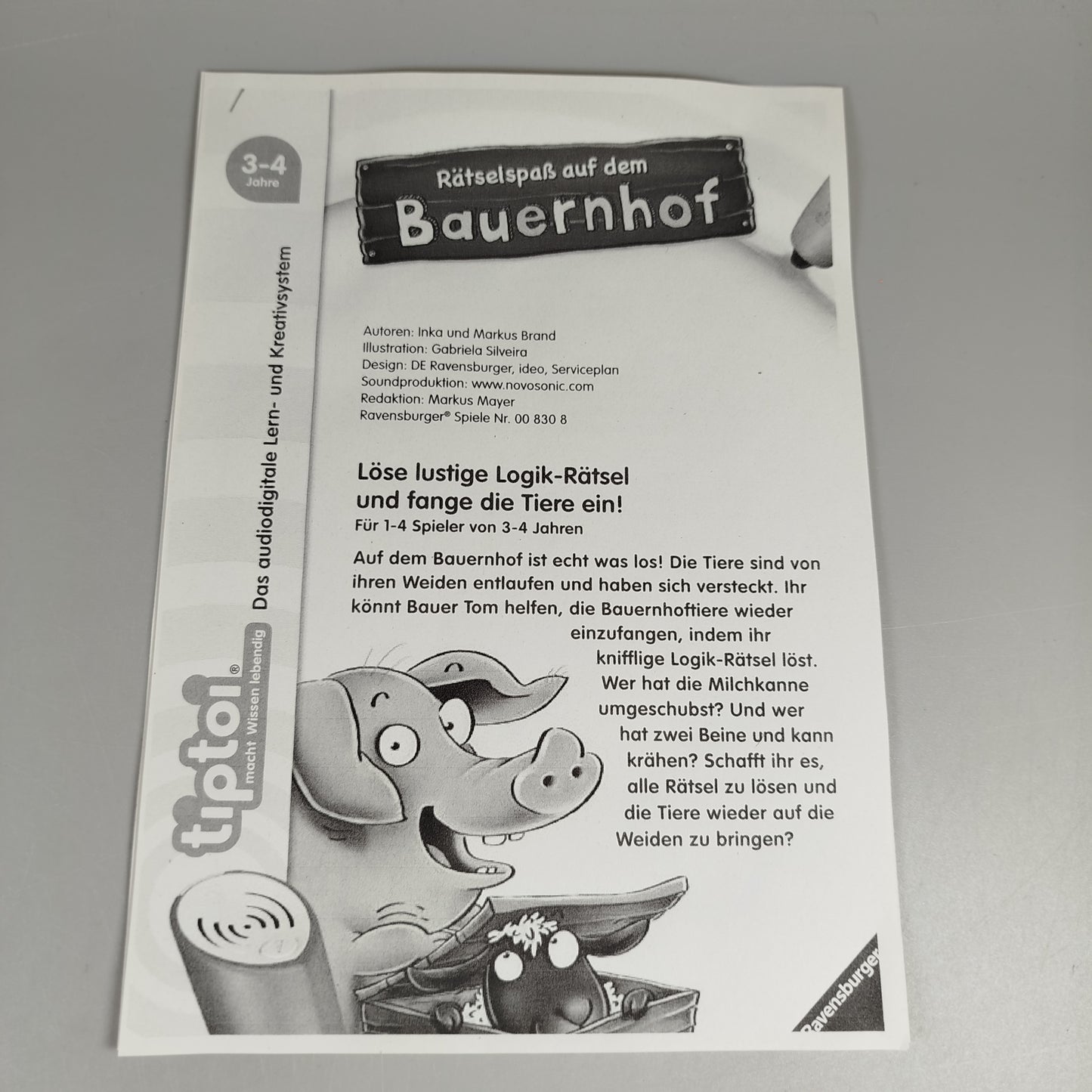 Ravensburger Tiptoi Lernspiel-Brettspiel-Set von 2 Spielen, wie neu