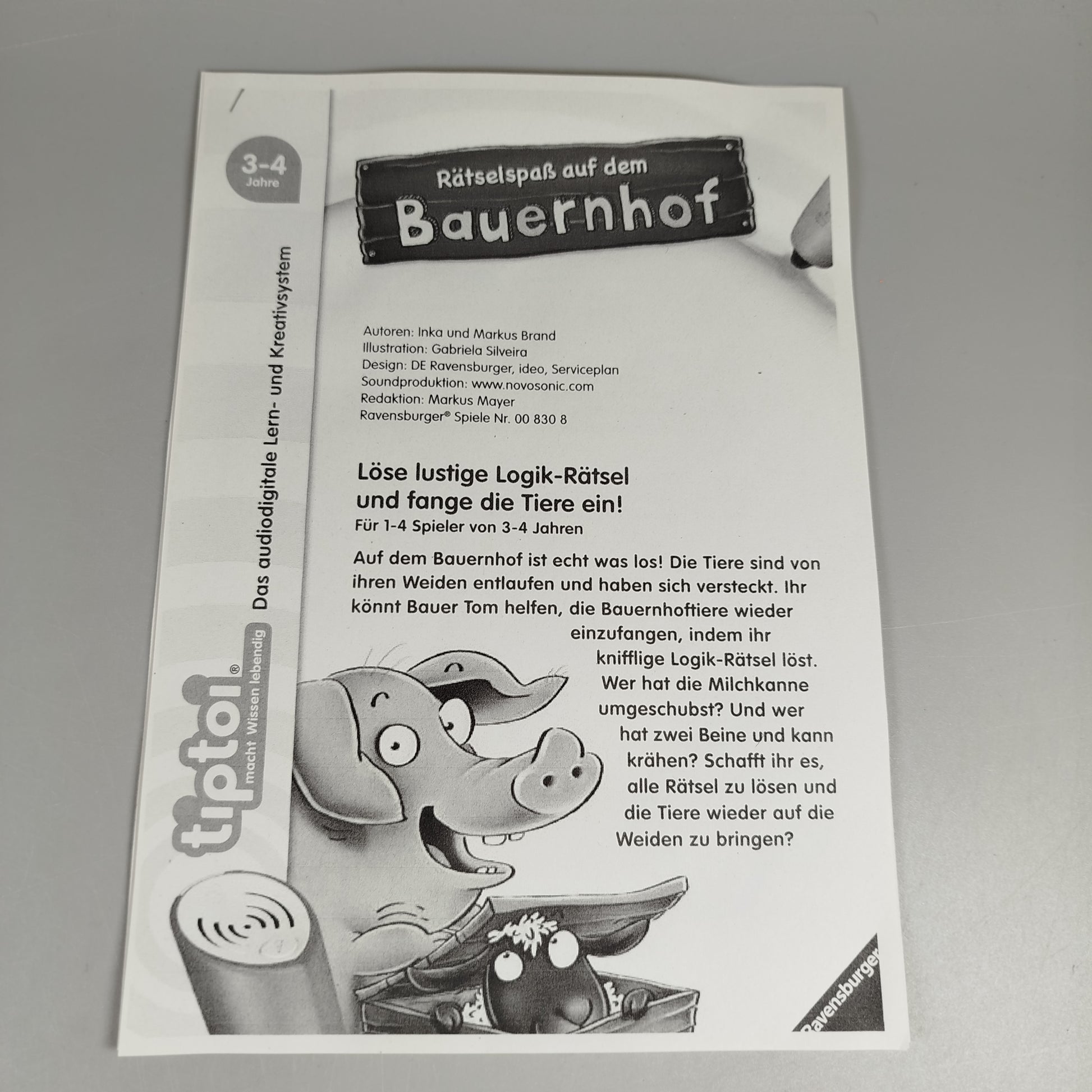Ravensburger Tiptoi Lernspiel-Brettspiel-Set von 2 Spielen, wie neu