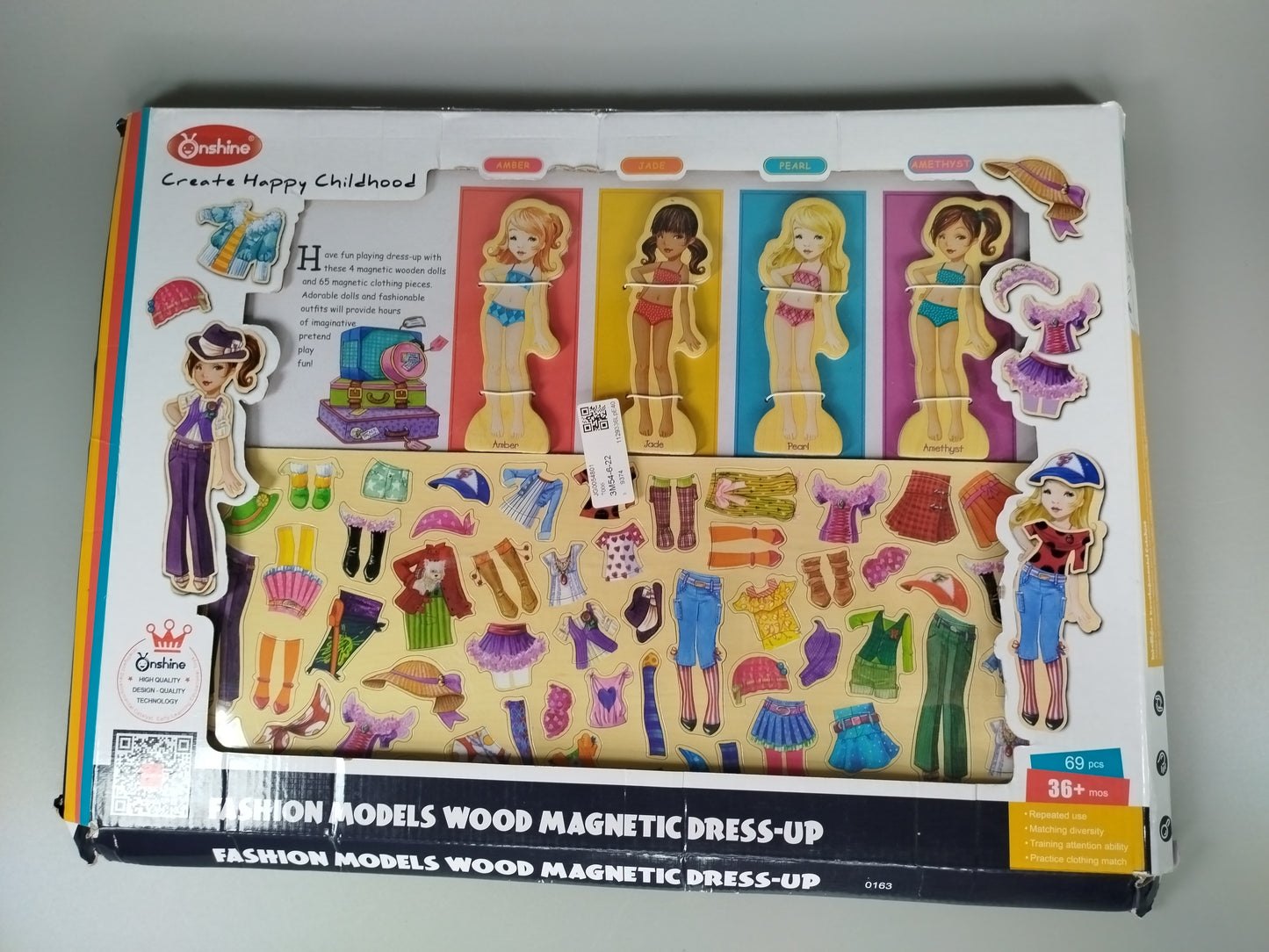 Onshine 2 magnetische Anziehpuppen-Sets aus Holz – mit Puppen & Zubehör