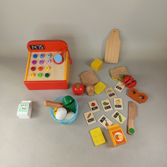 Bundle Kaufladen Holzkasse & Zubehör