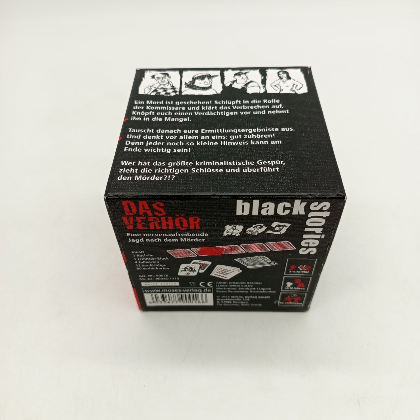 moses. Black Stories Das Verhör Kartenspiel, gebraucht, ab 10 Jahre