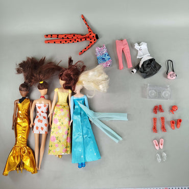 Mattel Bundle Modepuppen 4x Figuren & Zubehör