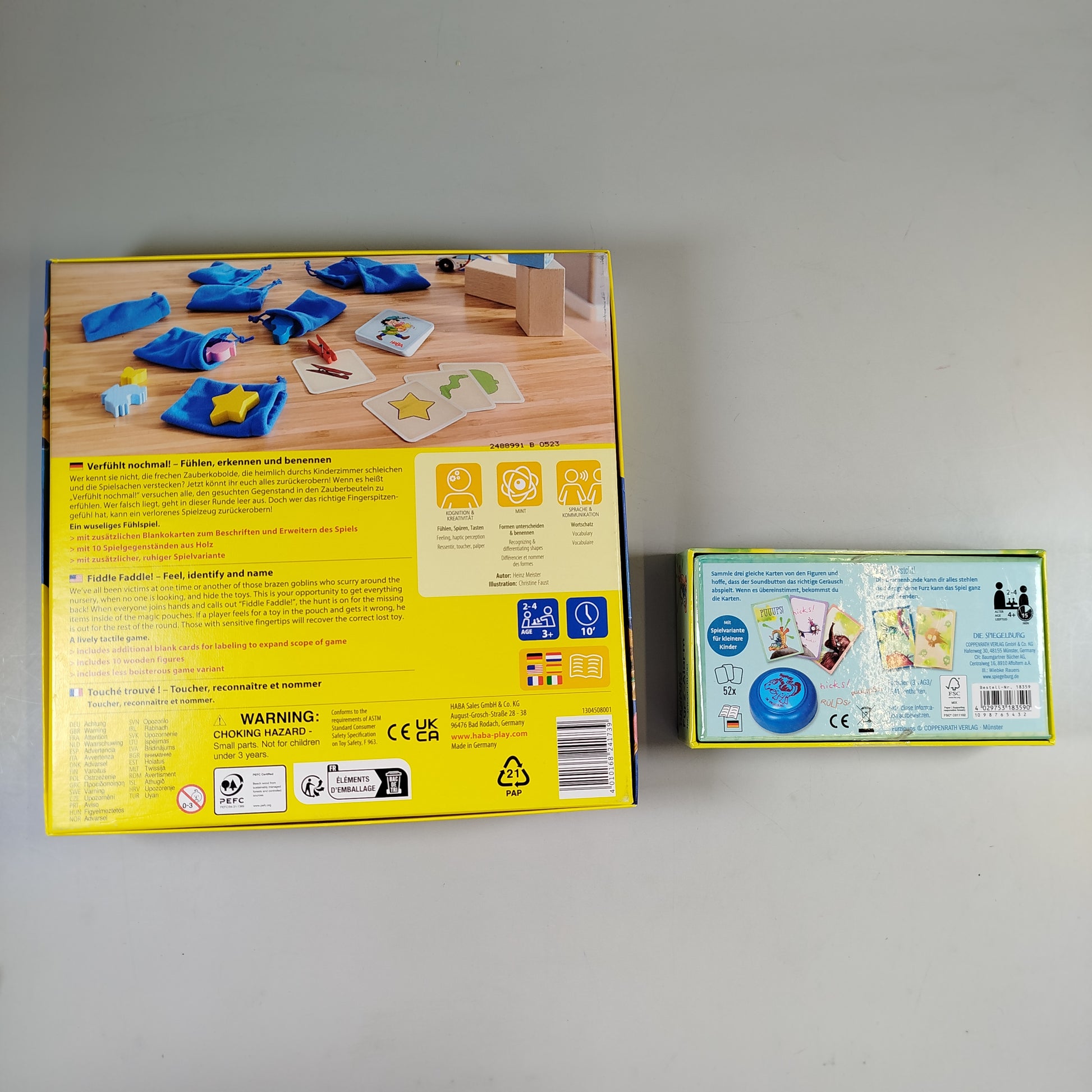 Spieleset: "Verfühlt nochmal!" & "Furz-Alarm"