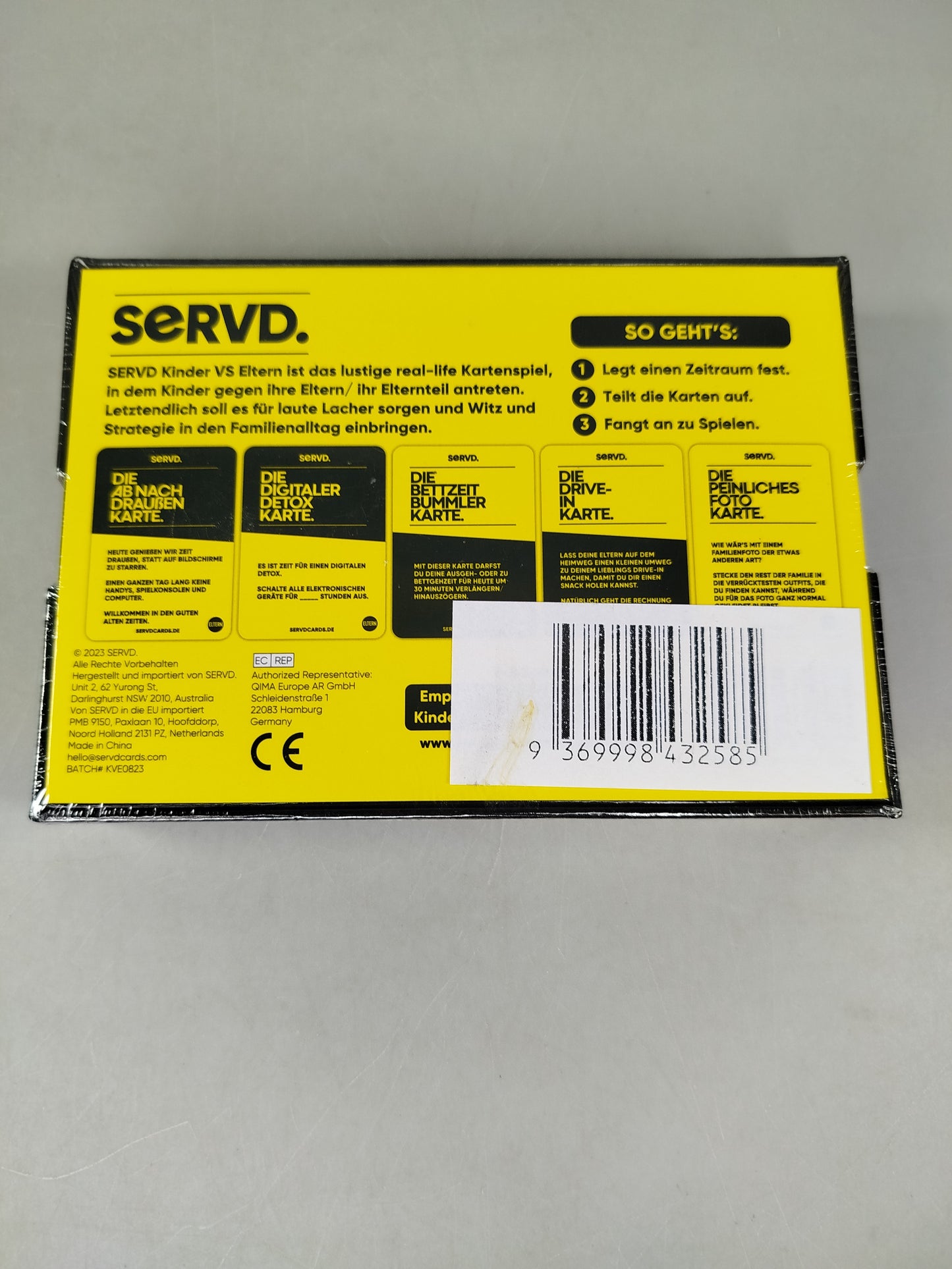 SERVD Kartenspiel – Kinder vs Eltern, neu, OVP