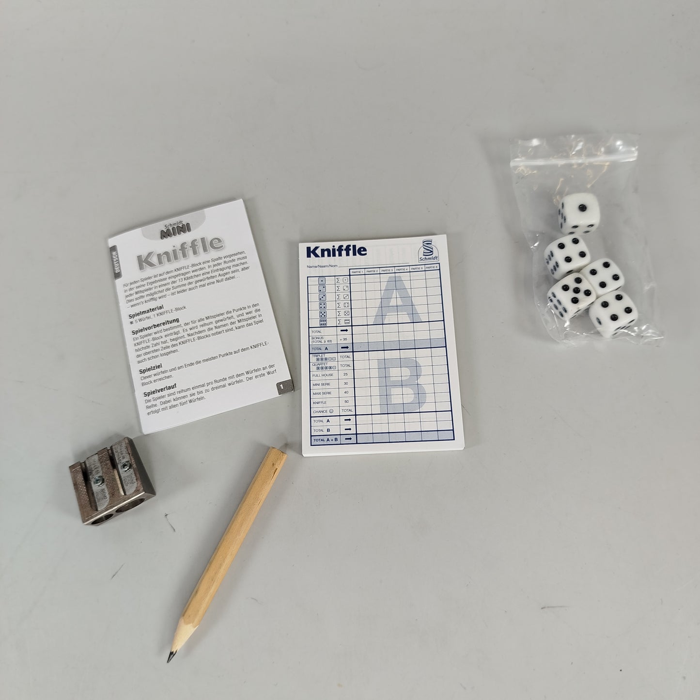 Jumbo / Amigo / Schmidt Spiele Kartenspiele-Set: Spiel des Wissens, Portale von Molthar, Kniffel