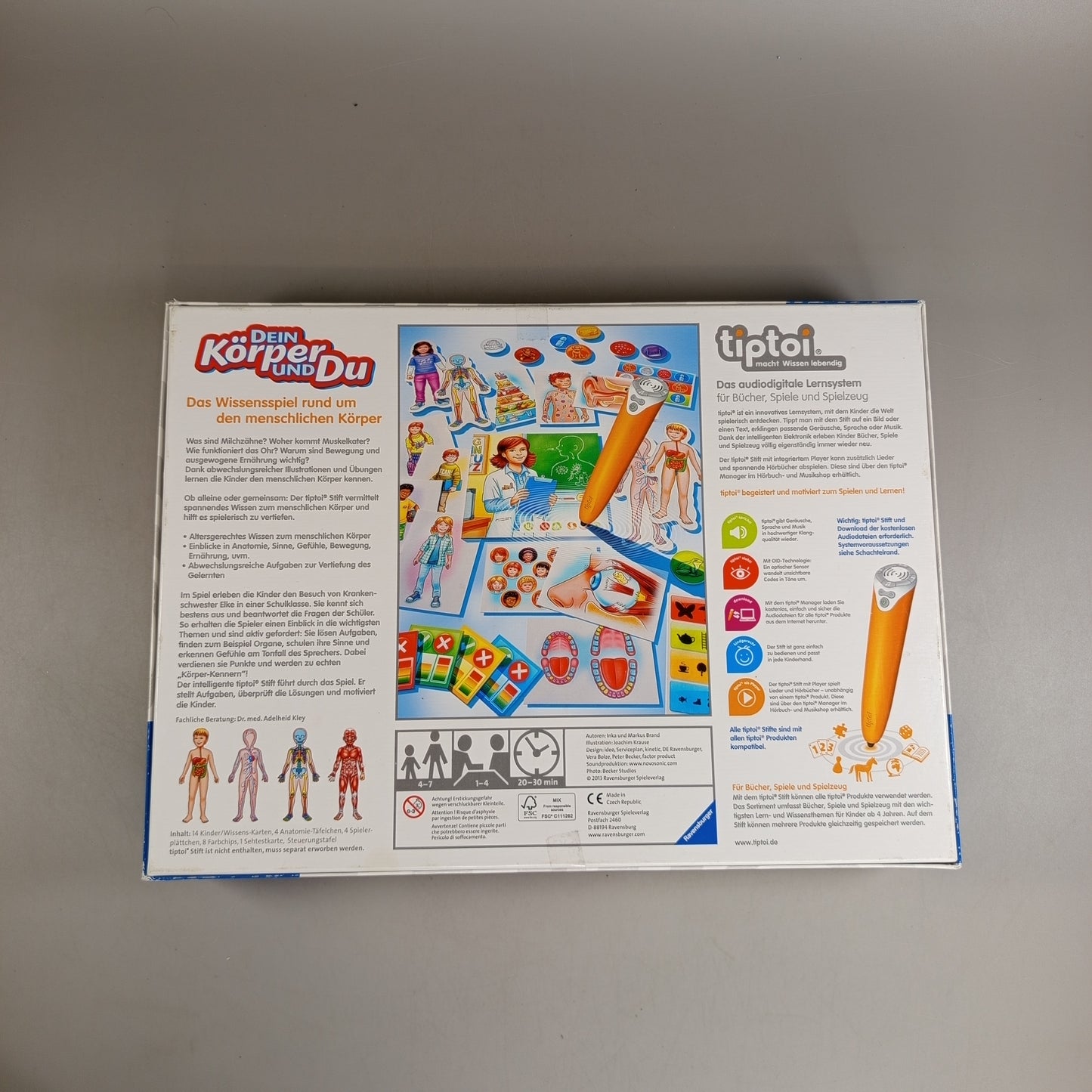 Ravensburger Tiptoi Lernspiel Set von 3 Spielen – Dein Körper und Du, OVP