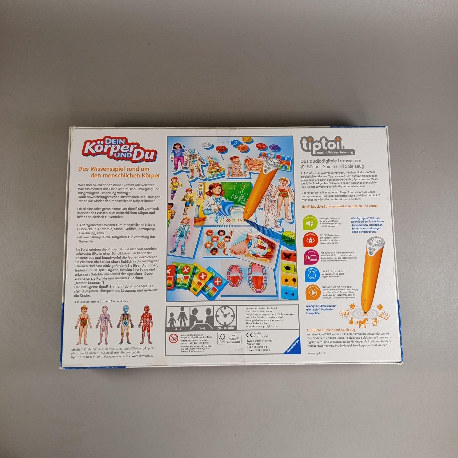 Ravensburger Tiptoi Lernspiel Set von 3 Spielen – Dein Körper und Du, OVP