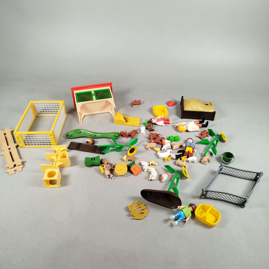Playmobil Bundle Bauernhof Hasengehege Tierfiguren