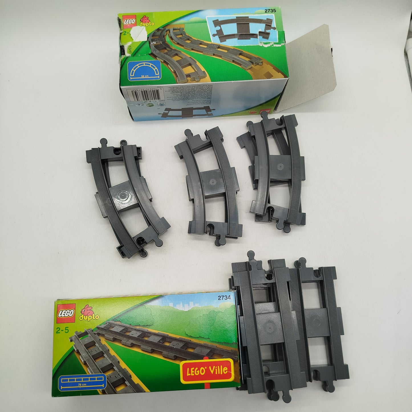 LEGO Duplo Bundle Zug 2734 2735 Schiene, gebraucht, ab 2 3 4 Jahre | ✅ geprüft