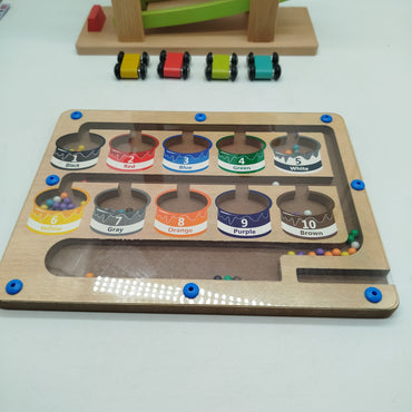 Bundle Rennbahn & Farbtafel Lernspiel Holz