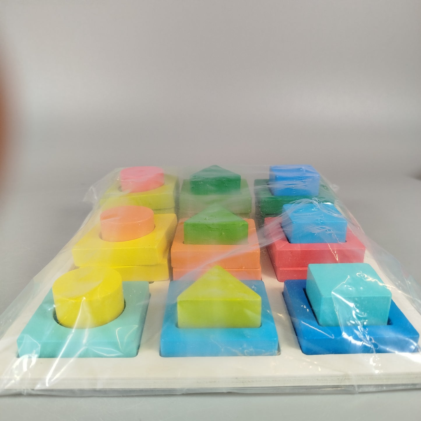 Holzspielzeug Set von 3 – Angelspiel, Tamburin, Steckpuzzle