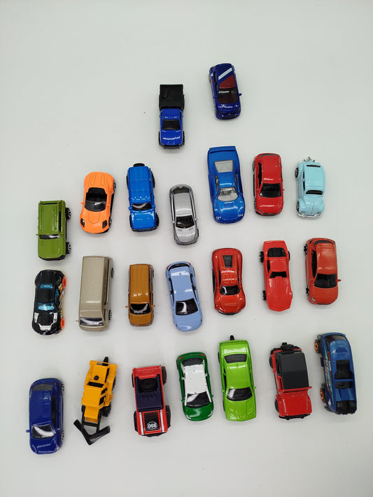 Modellauto Set von 23 Fahrzeugen – Siku, Majorette, Matchbox und Mattel