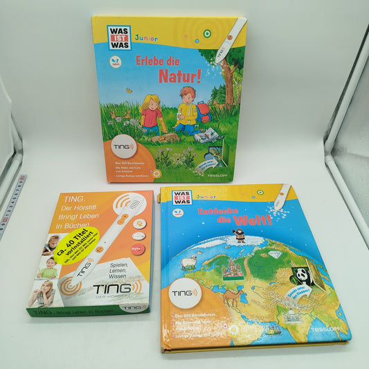 Tessloff Bundle WAS IST WAS Junior 3er Hörstift & 2 Bücher