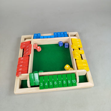 Shut the Box 4-Spieler Würfelspiel Brettspiel