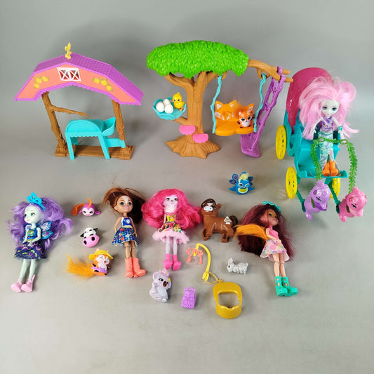 Mattel Bundle Enchantimals Puppen&Tiere,gebraucht,ab 3 4 5 Jahre | ✅ geprüft