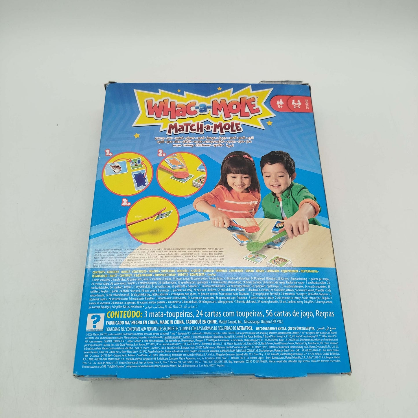 Mattel Hau den Maulwurf GVD46 Kartenspiel, gebraucht, ab 6 Jahre