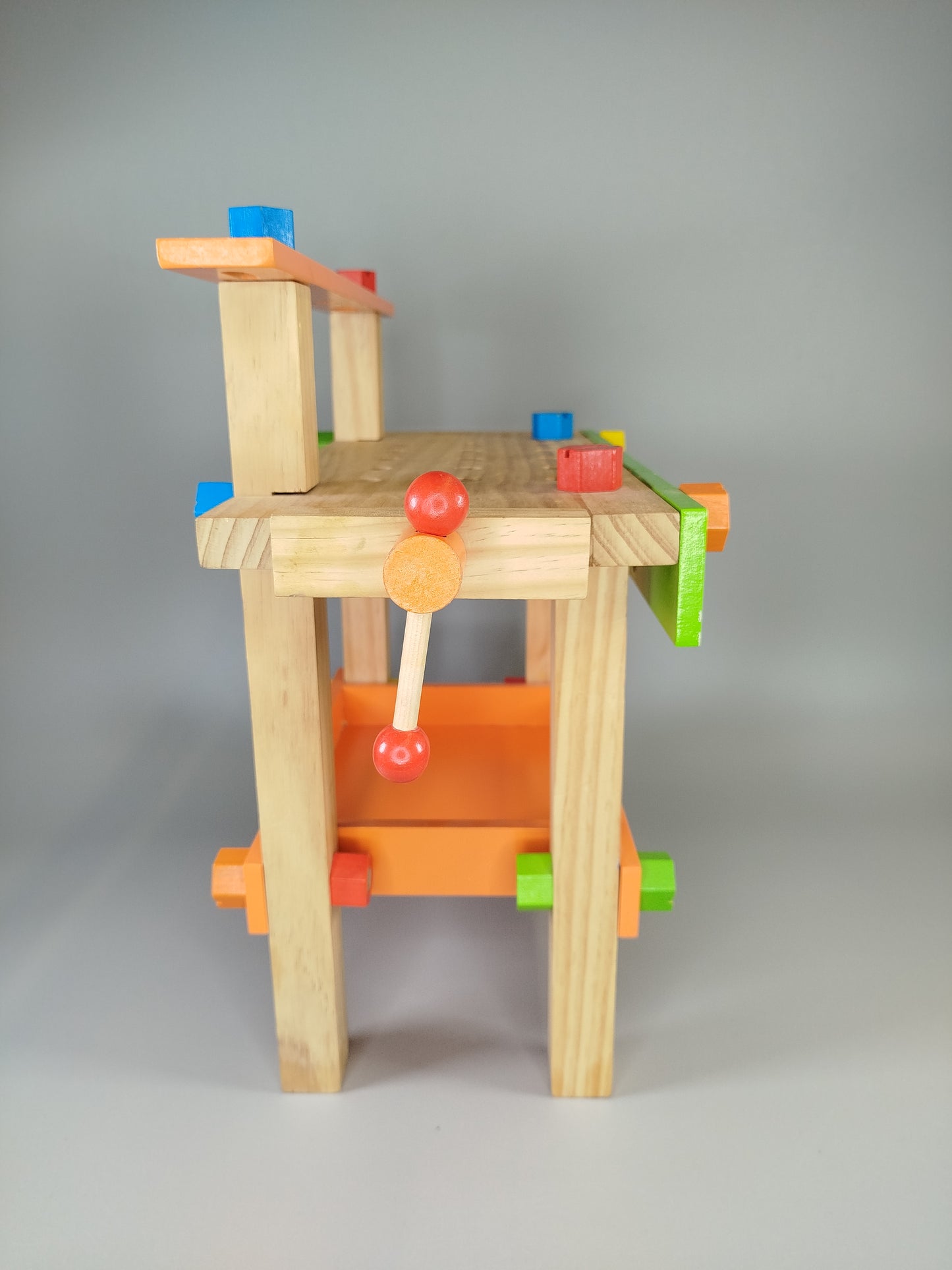Spielset - Werkbank mit Werkzeug und Bauklötzen