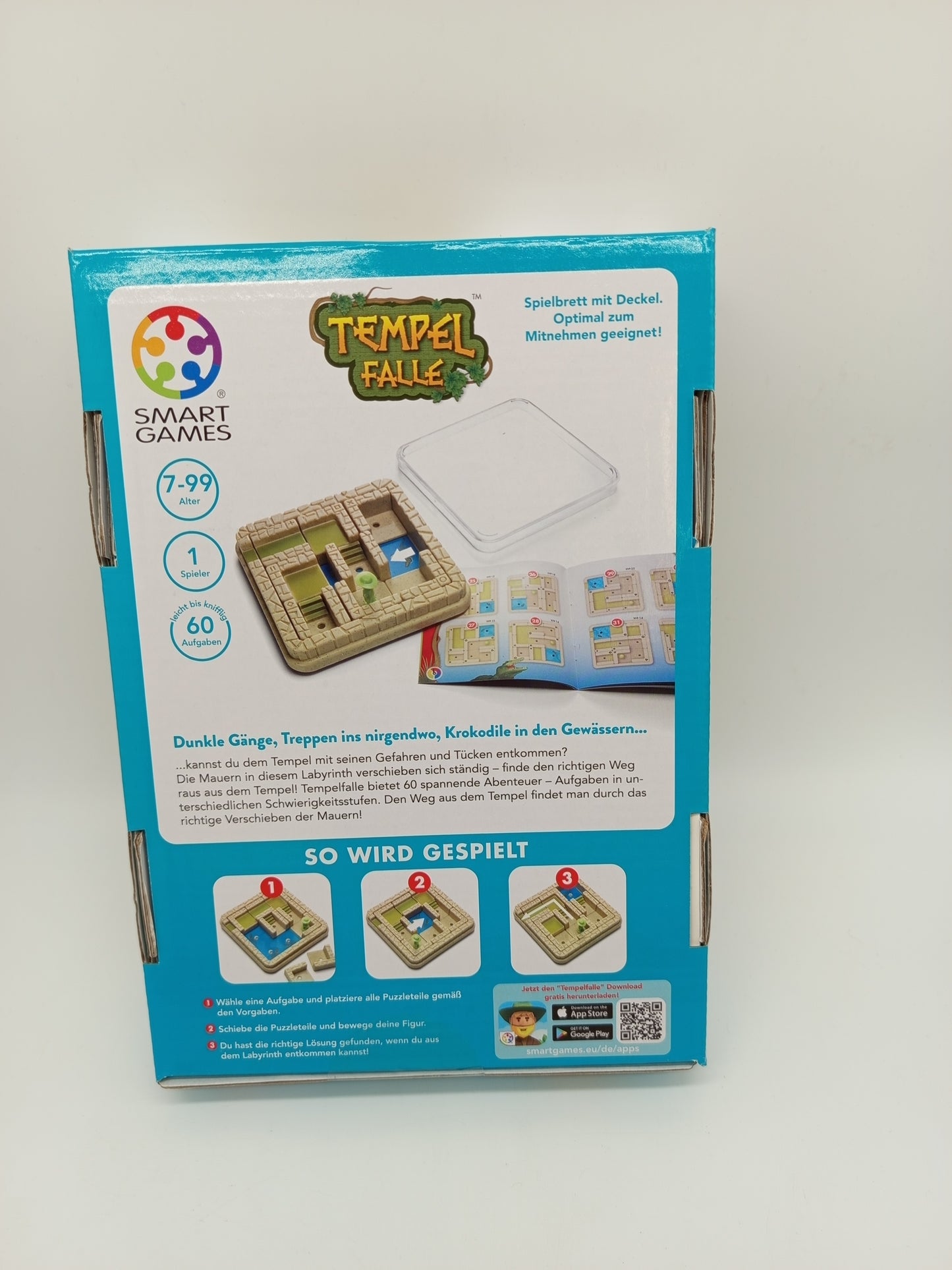 SmartGames Brettspiel Tempel Falle – Logikspiel mit 60 Herausforderungen, neu
