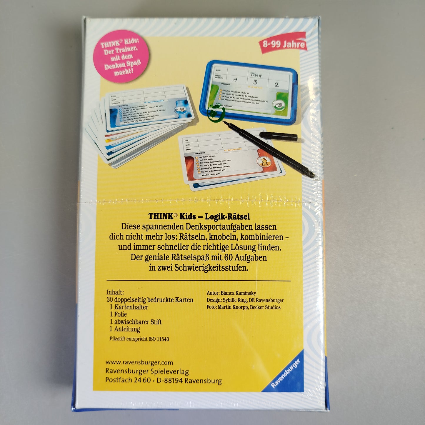 Ravensburger THINK Kids Brettspiel-Set, Memo-Krimi, Logik-Rätsel, neu, OVP