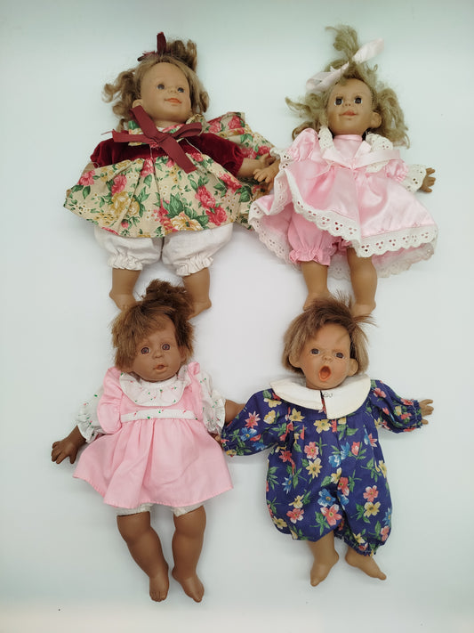 Vintage Puppe Set - 4 Stück