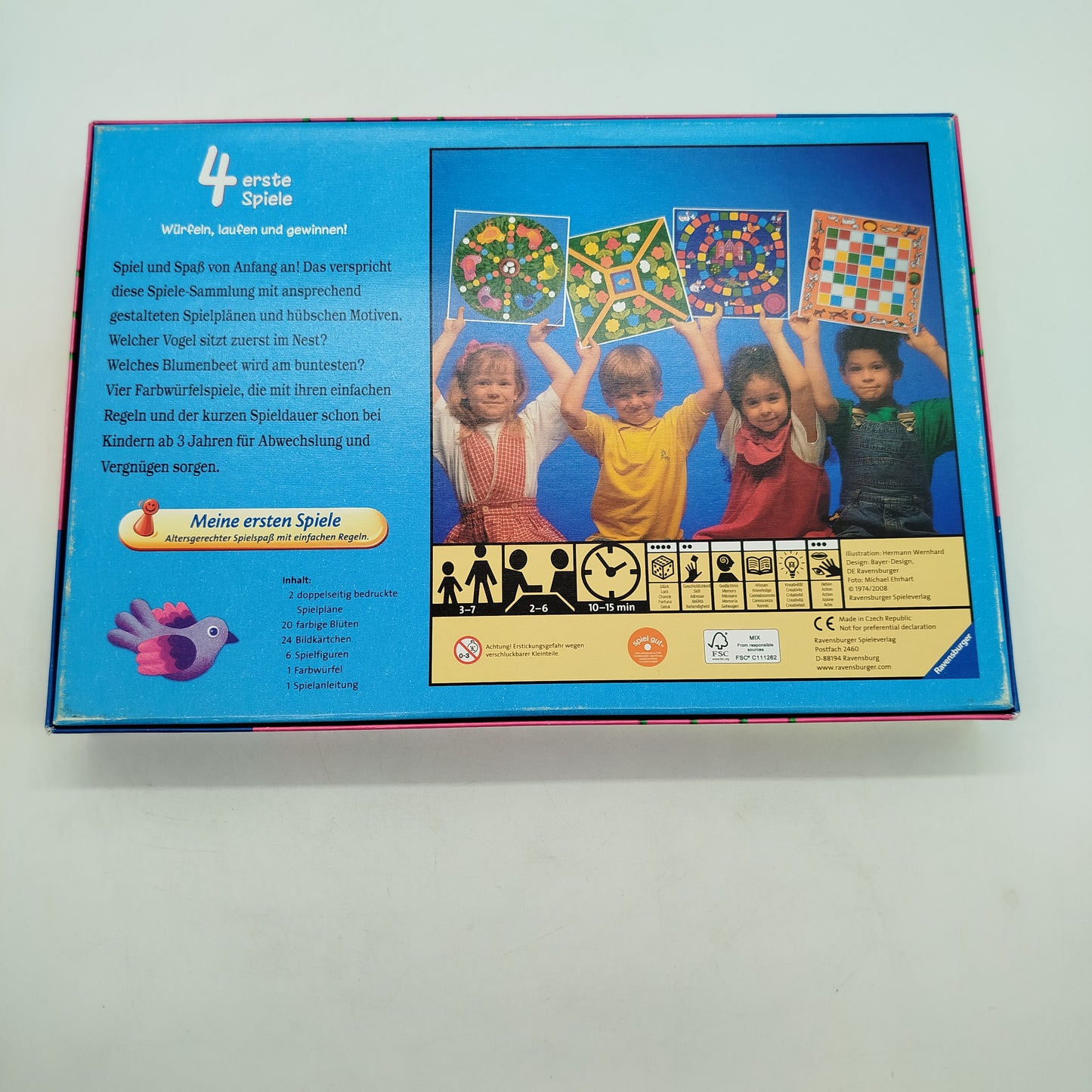 Ravensburger Brettspiel 4 erste Spiele, gebraucht, ab 3 4 5 Jahre | ✅ geprüft