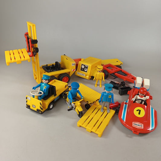 Playmobil Bundle Rennwagen & Gabelstapler mit Zubehör