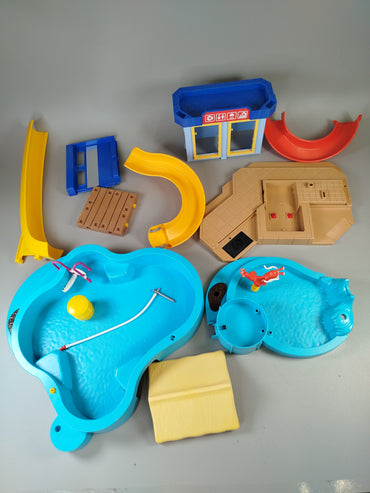 Playmobil Konvolut ca. 1,9 kg – Schwimmbad, Figuren, Zubehör