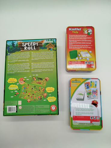 Brettspiele-Set – Speedy Roll, Kniffel Kids & Sesamstraße