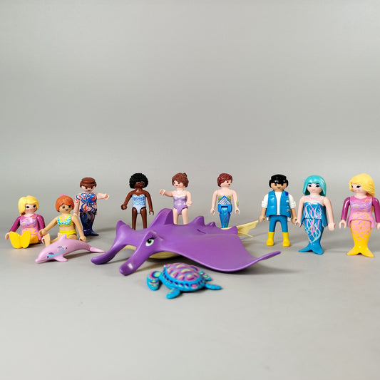 Playmobil Meeres-Thema Set von 13 Figuren & 3 Tieren