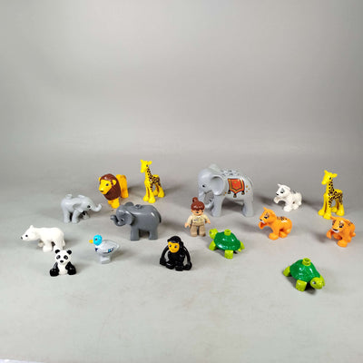 LEGO Bundle Duplo Set von 11 Zootiere Figuren mit Pflegerin