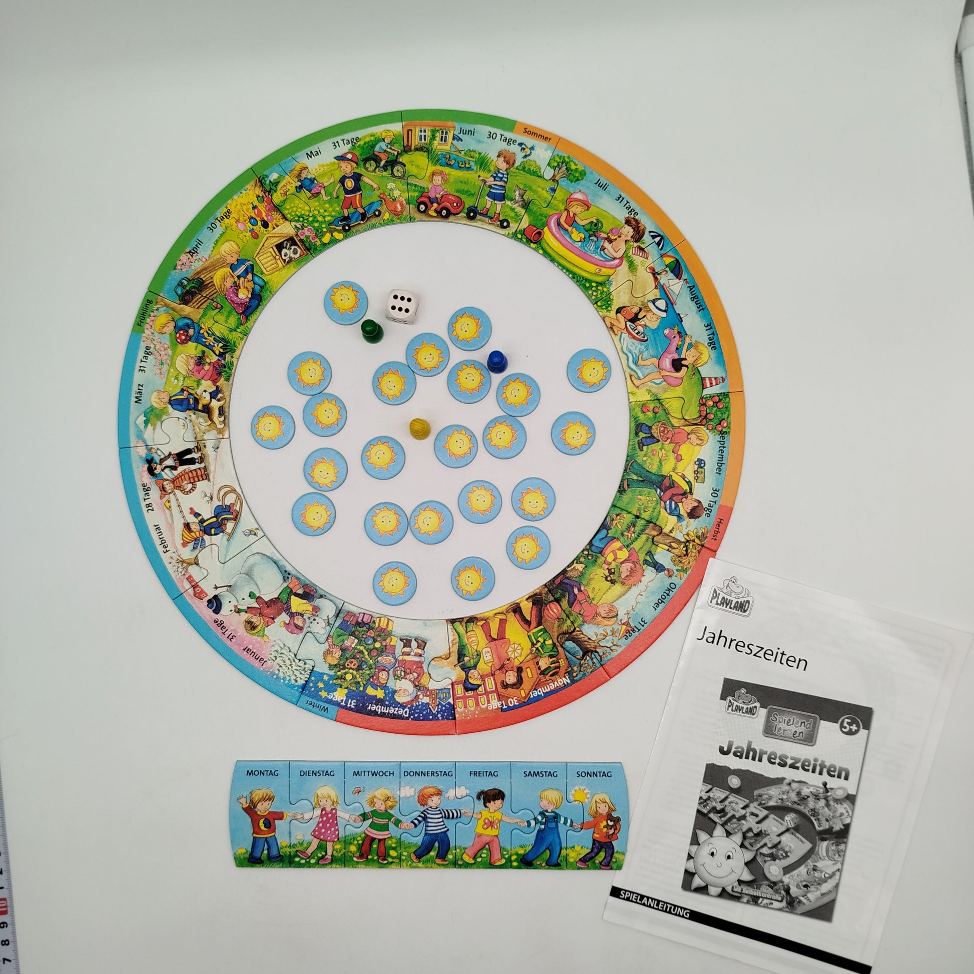 Playland Lernspiel – Jahreszeiten, Tage & Monate, Brettspiel, sehr gut