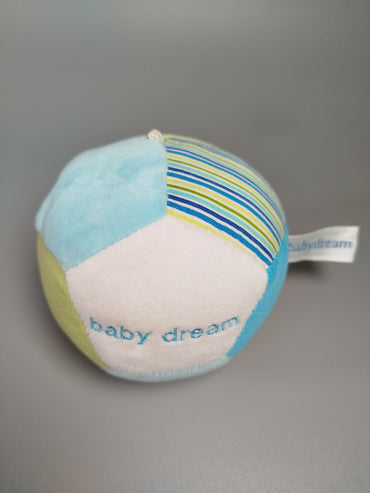 Babyspielzeug-Bundle mit Rassel, Stoffball, Stoffrassel-Figur & Soundfigur