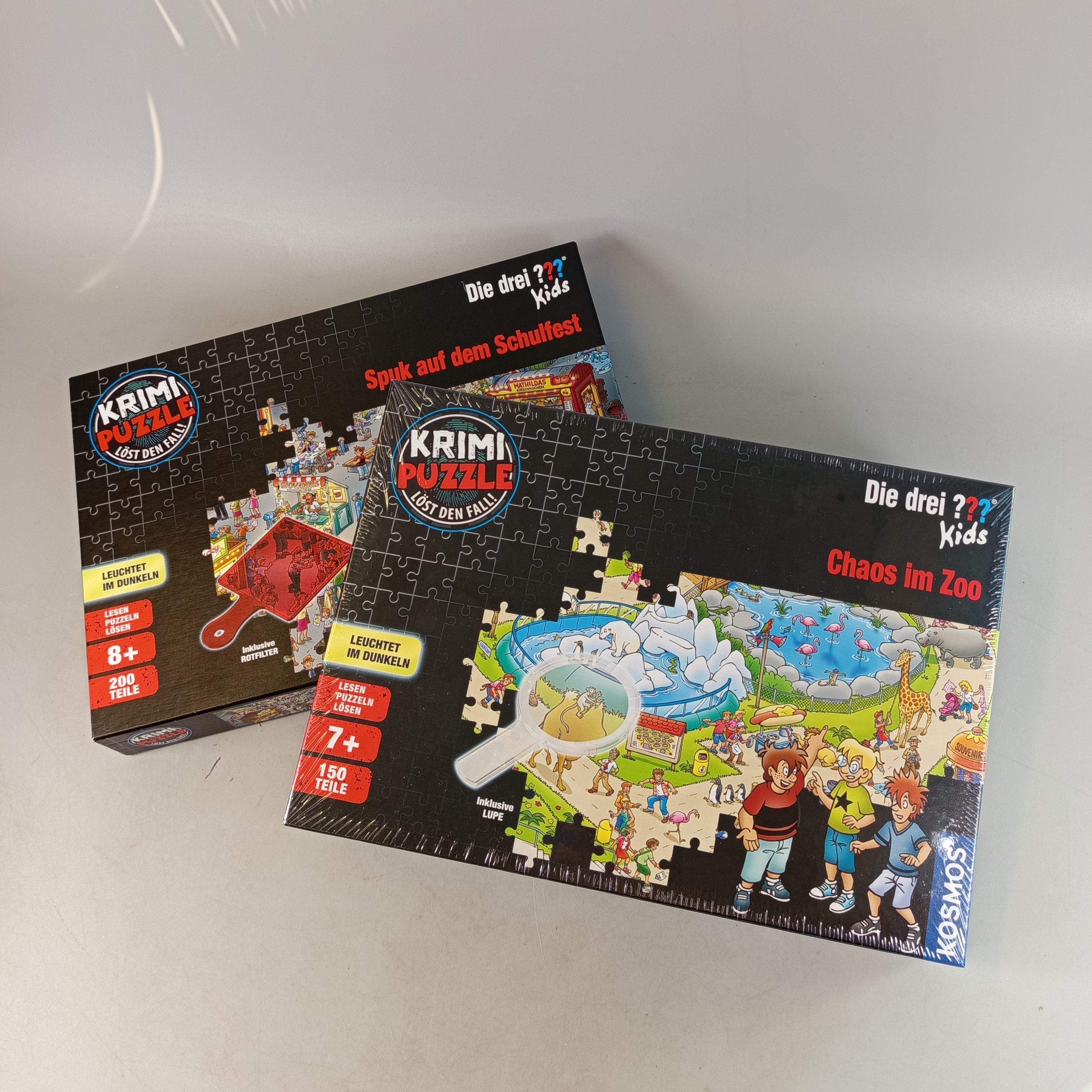 Kosmos Bundle drei ??? Kids 2x Puzzle, neuwertig, ab 6 7 8 Jahre | ✅ geprüft