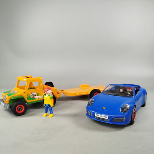 Playmobil Bundle Set von 3 Porsche & Offroader Anhänger, ab 3 Jahre