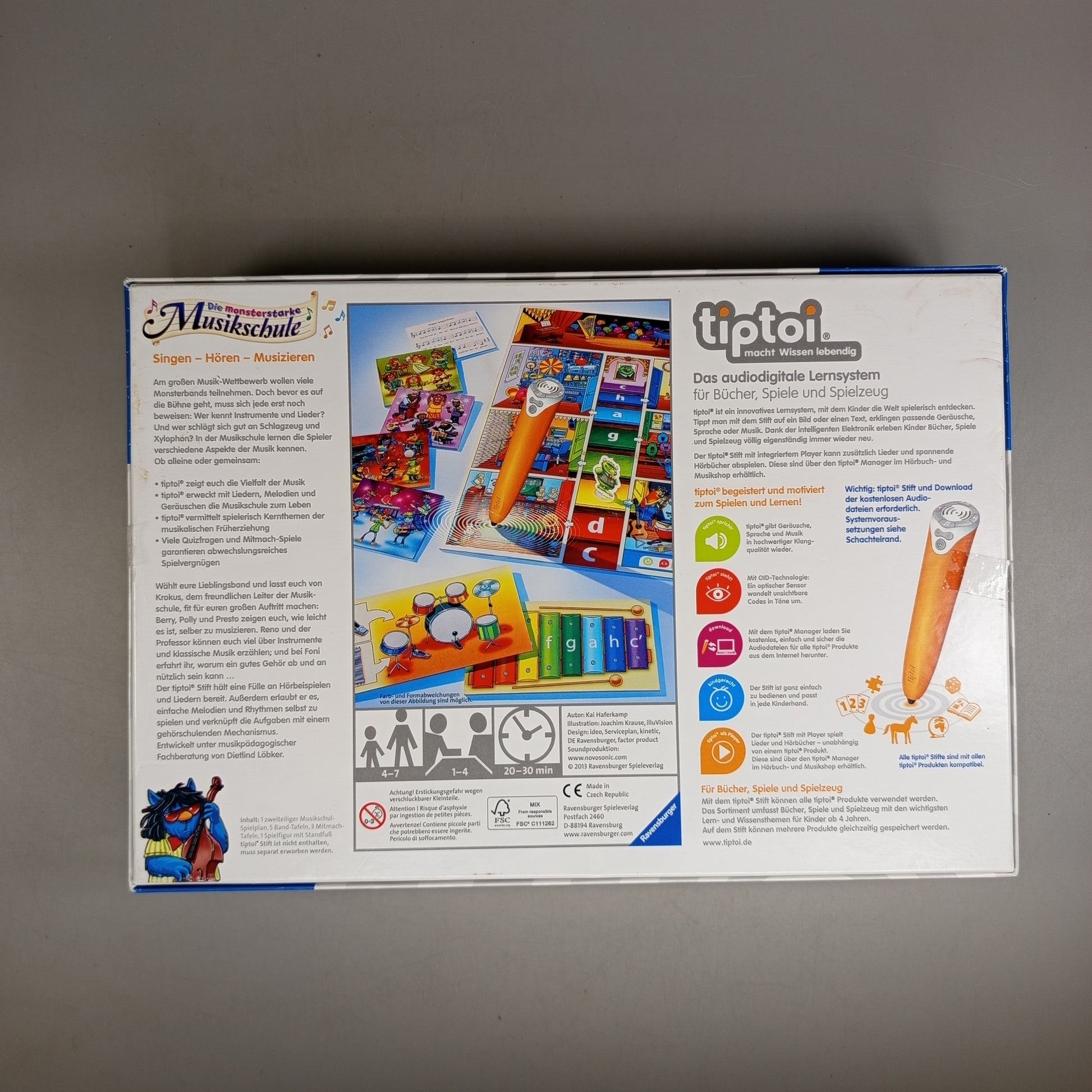 Ravensburger tiptoi Brettspiel – Die monsterstarke Musikschule