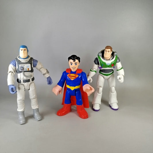 Mattel Actionfiguren Set von 3 - Buzz Lightyear & Superman