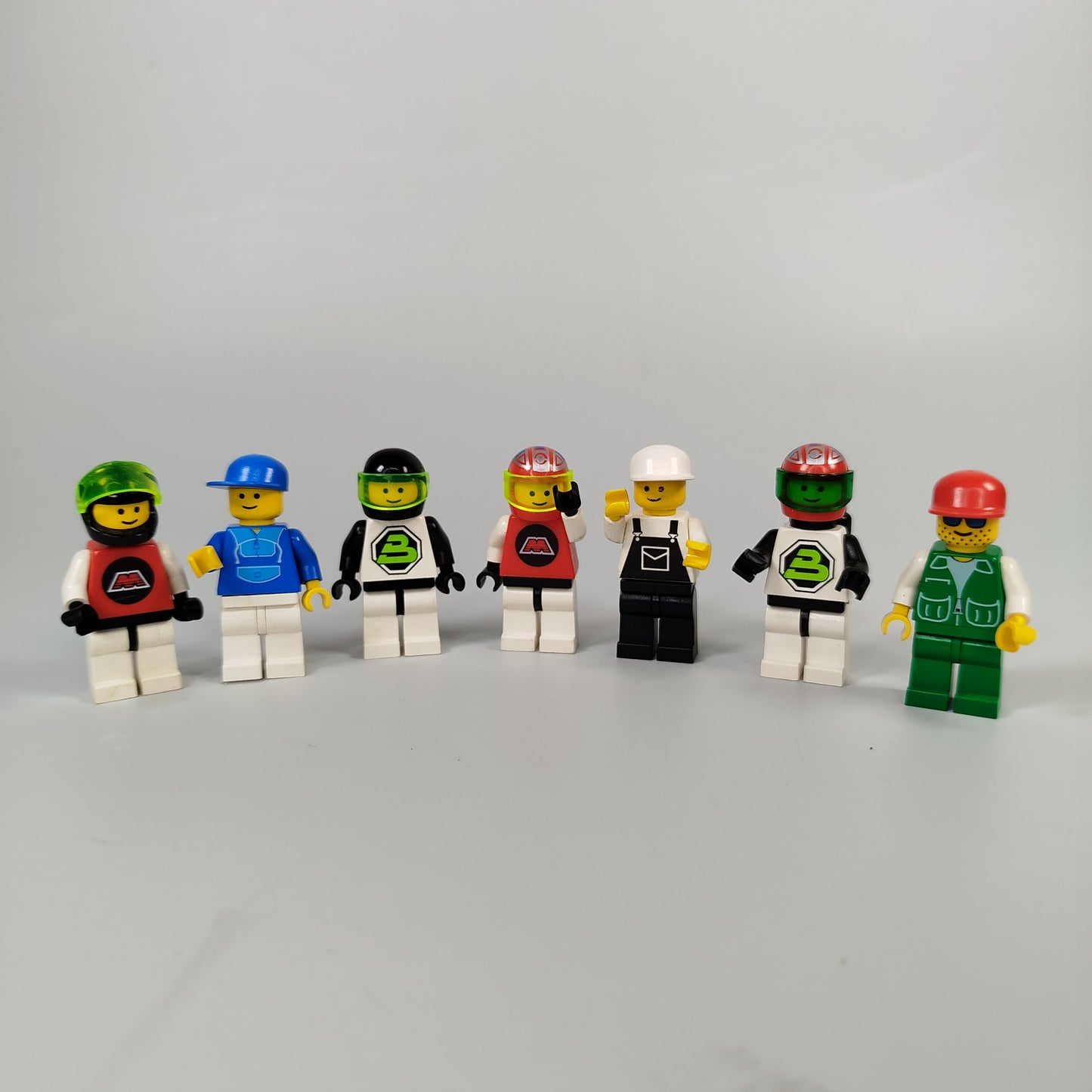 Lego Minifiguren-Set - Rennsport & Arbeit - 7-teilig