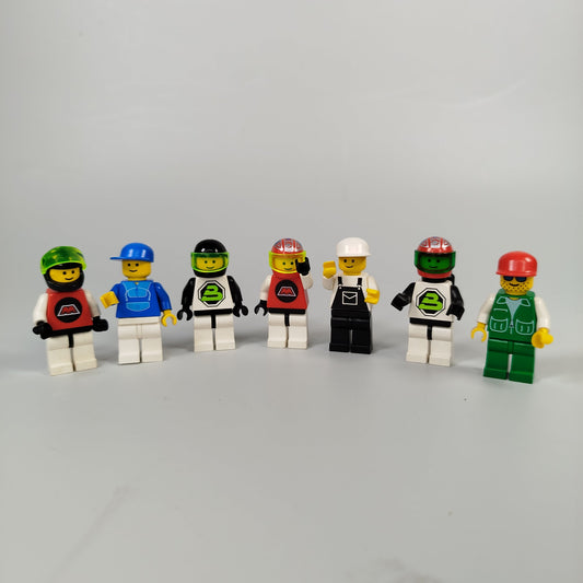 Lego Minifiguren-Set - Rennsport & Arbeit - 7-teilig