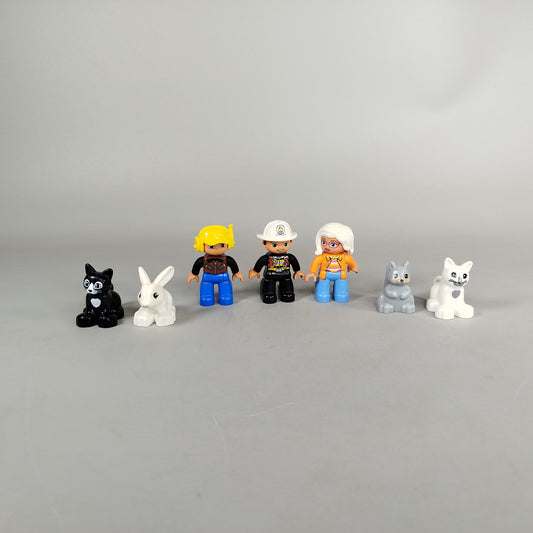 LEGO Duplo Figuren Set von 7 – Menschen & Tiere, sehr gut