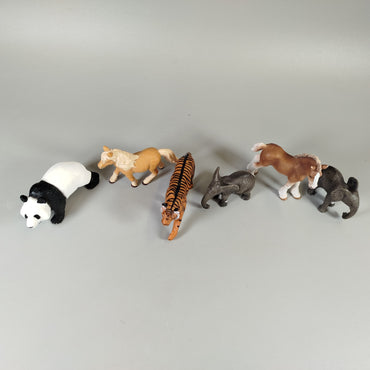 Schleich Tierfiguren Set von 6 – Panda, Pferd, Tiger, Elefanten, Fohlen