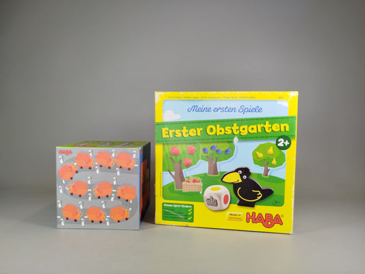 Haba Erster Obstgarten & Stapelblöcke, Brettspiel-Set, OVP