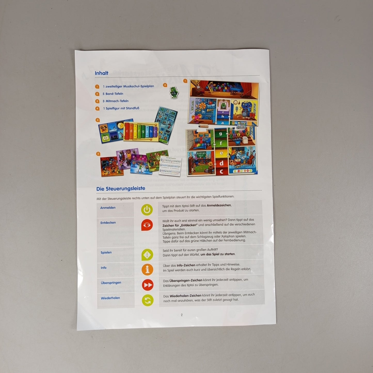 Ravensburger tiptoi Lernspiel – Die monsterstarke Musikschule, OVP